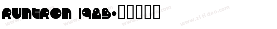 RunTron 1983字体转换